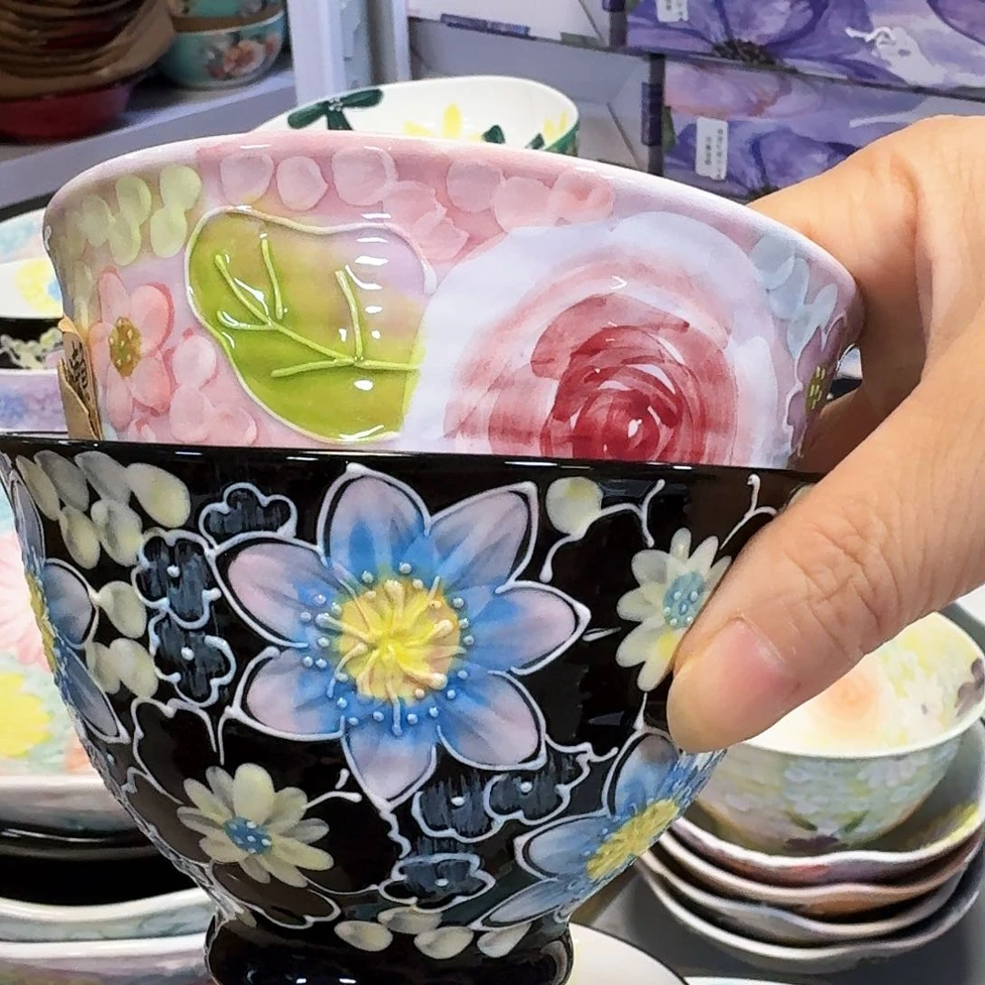 濑户烧5英寸斗笠碗两只看图