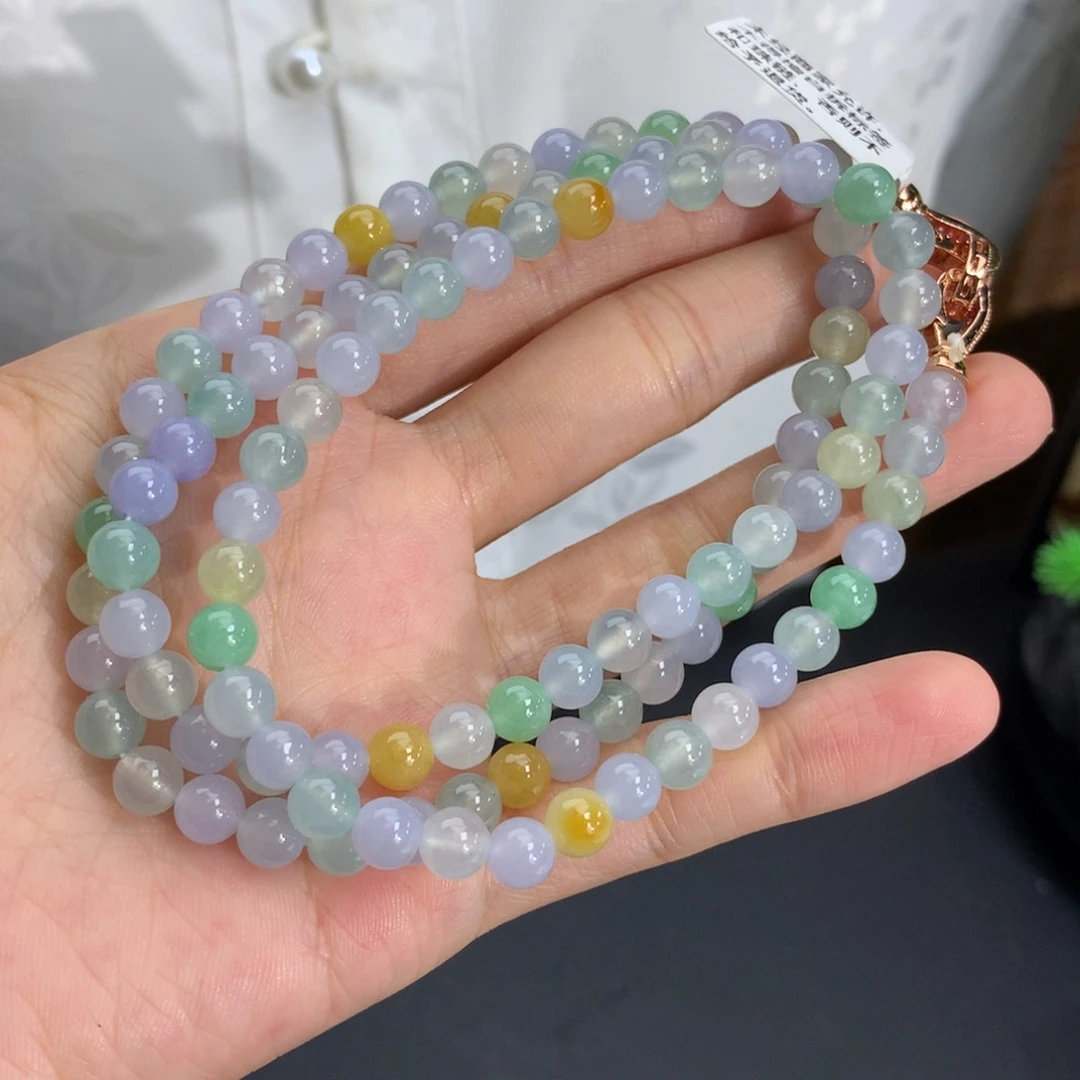 未镶嵌手串翡翠卡6冰胶多宝项链