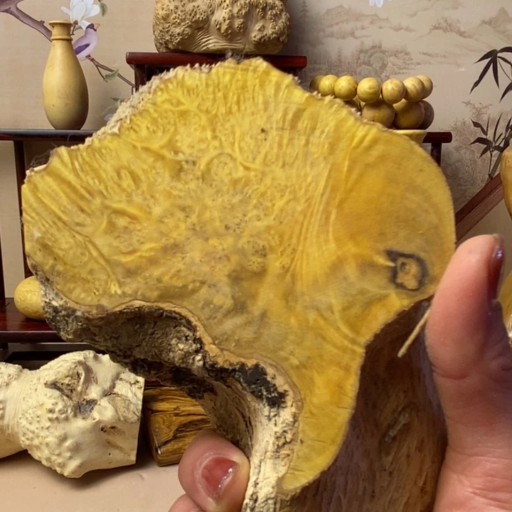 香榧木菩*树黄杨木手把件