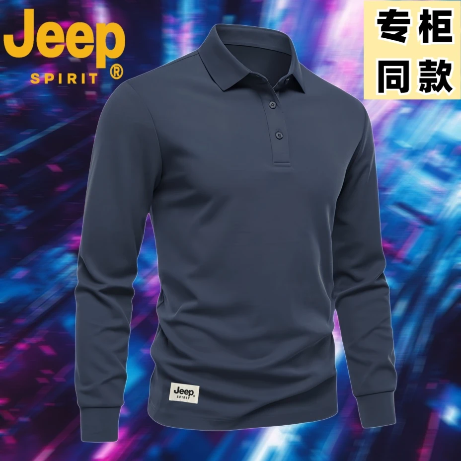 JEEPSPIRIT春季polo衫新品休闲品牌新款经典时尚潮流质感中年男装