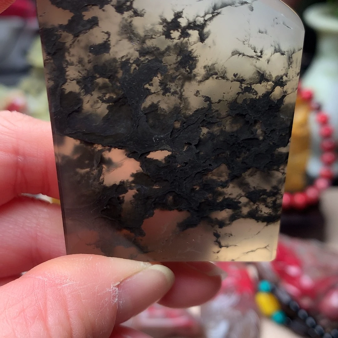 昌化石水墨冻精品扁章