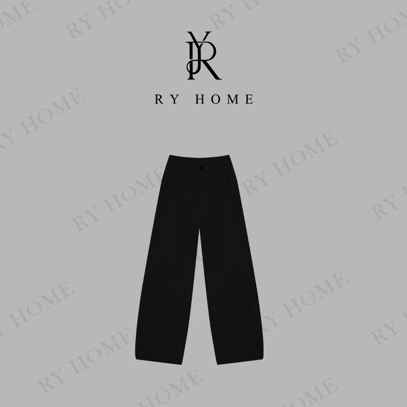 【容雨RYHOME】设计款通勤风百搭宽松阔腿弯刀裤251K2337