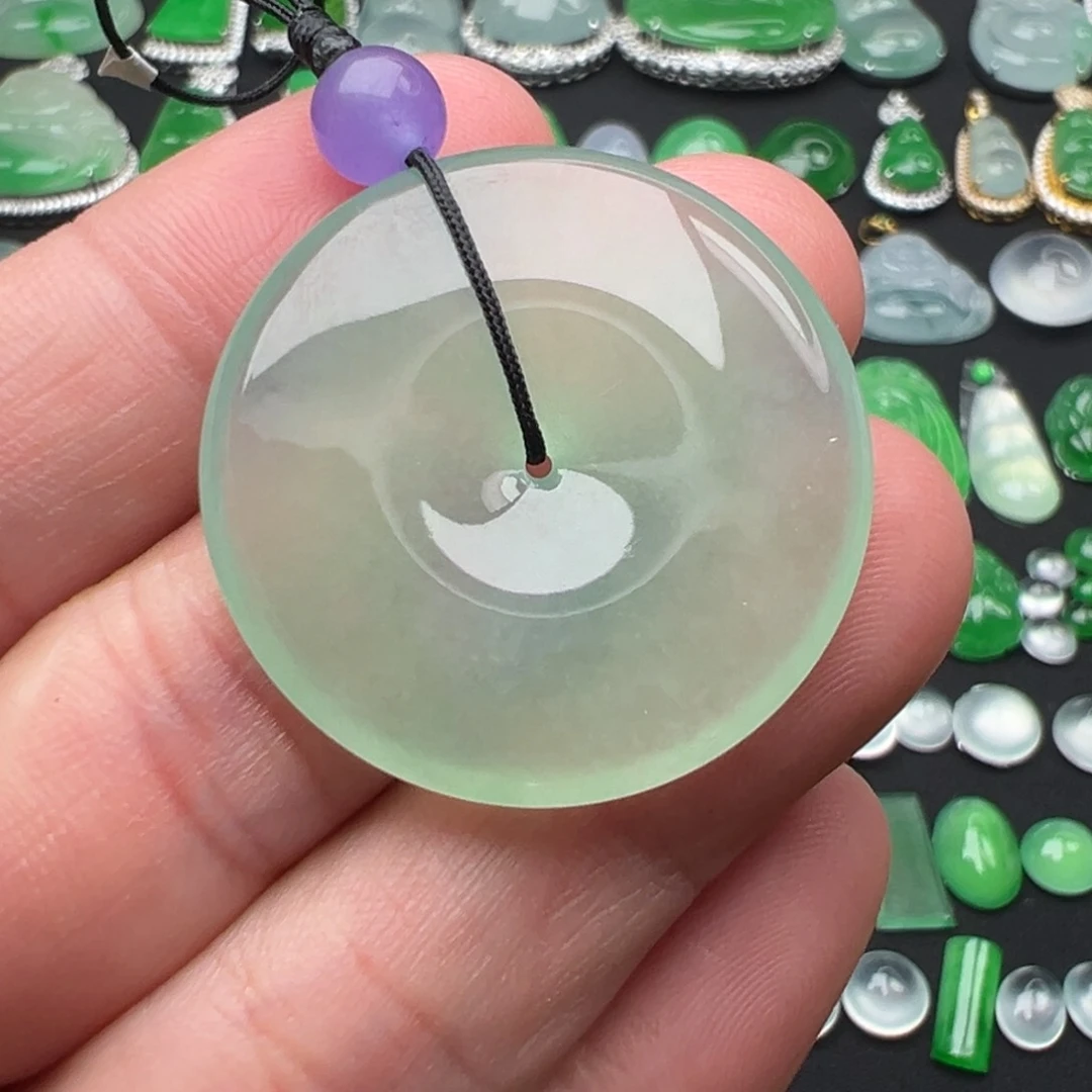 翡翠颈饰未镶嵌扣子30.3