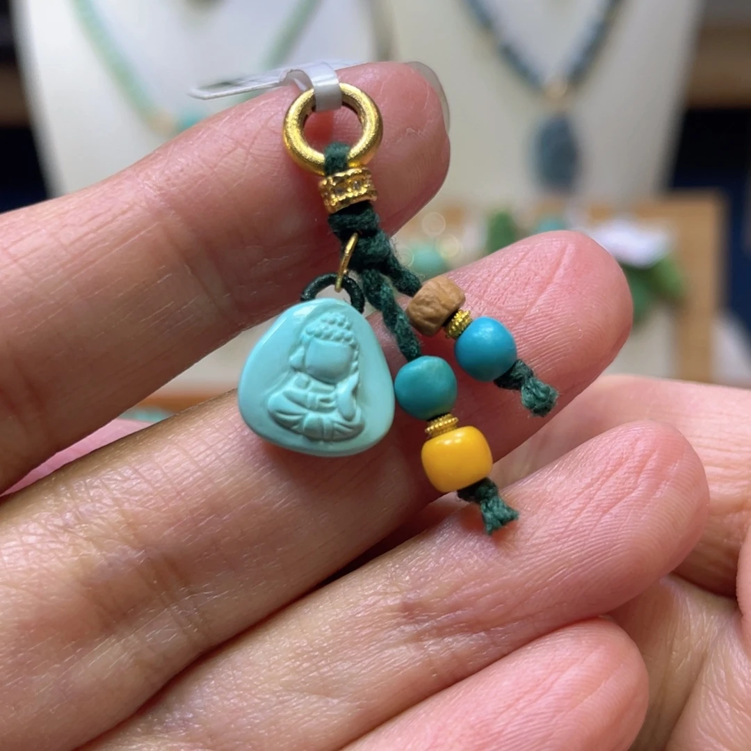 绿松石18K金镶嵌滴流