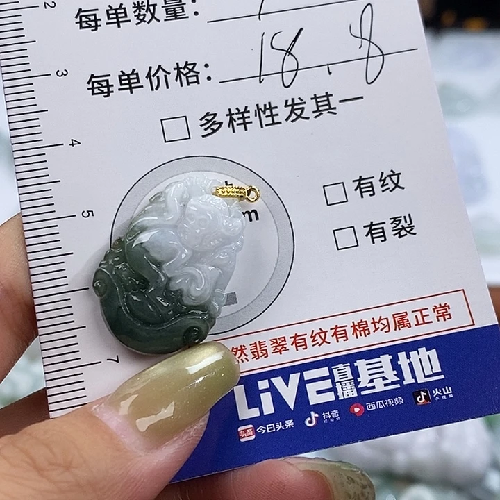 翡翠未镶嵌颈饰5948