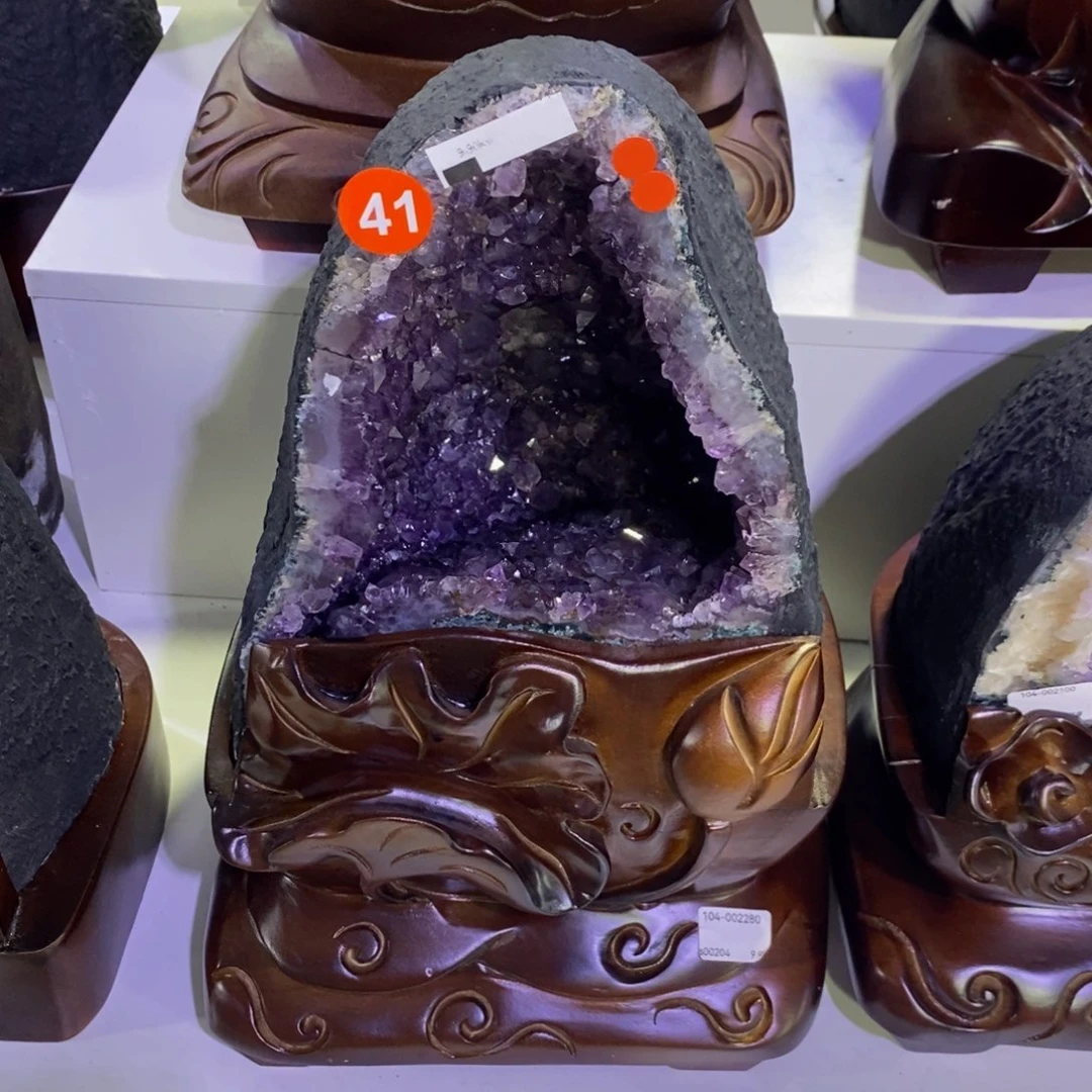 未镶嵌大型摆件（非配饰）紫晶董*生