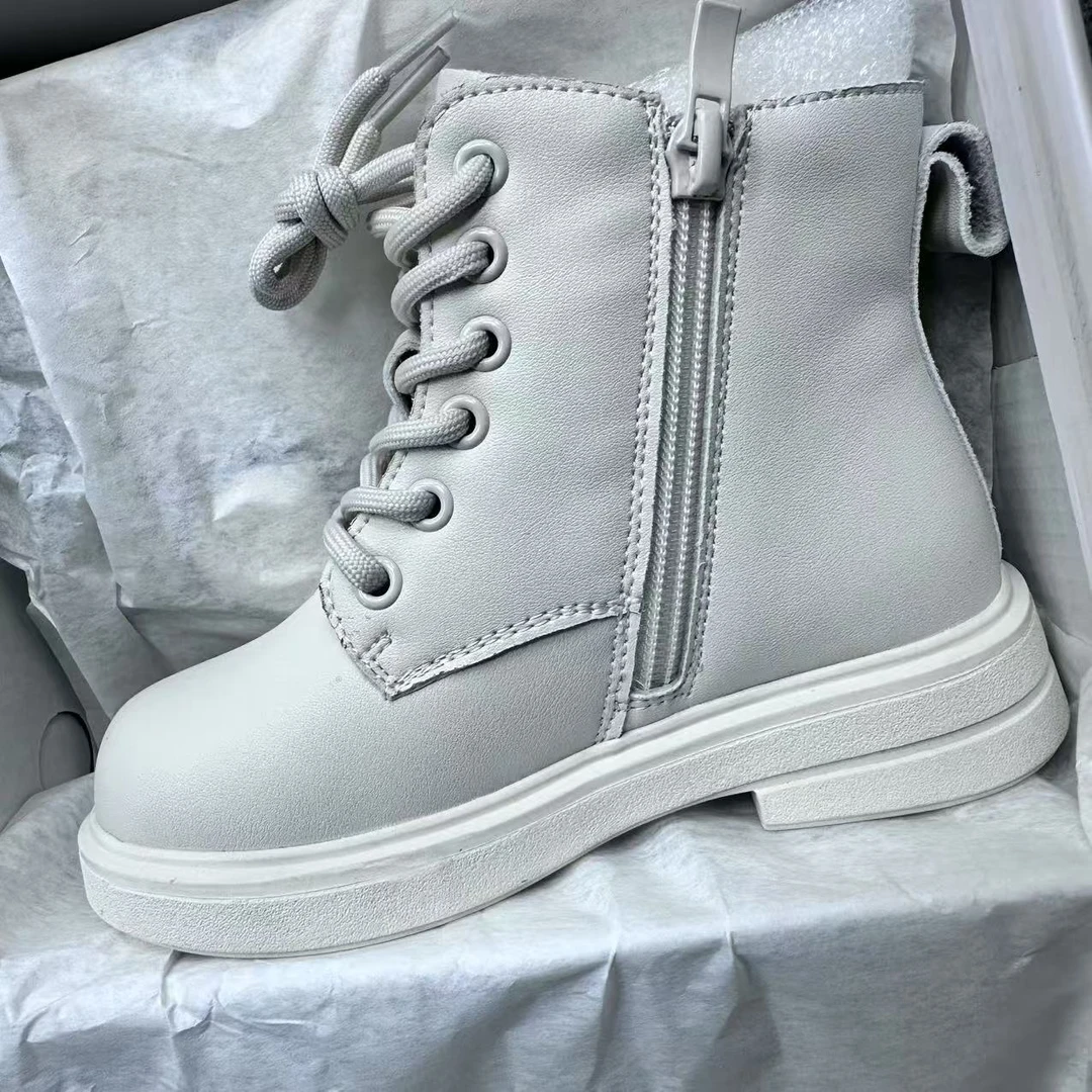 H【26-37码】儿童2025春季新款软底防滑舒适春秋简约休闲马丁靴232