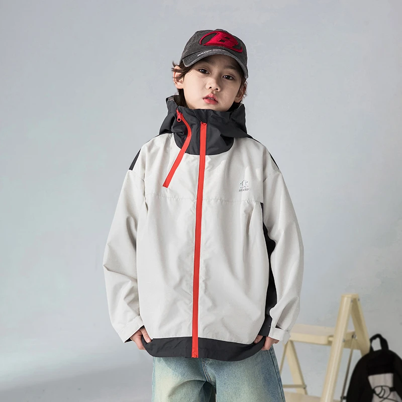 【2025秋款上新】男童连帽外套儿童春秋季洋气韩版百搭上衣中大童潮