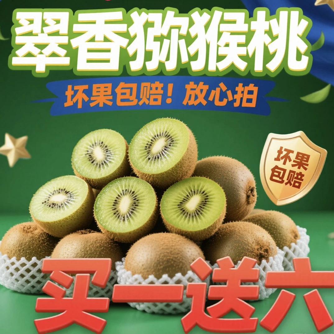 【中通】买一送六·正宗周至翠香猕猴桃新鲜采摘当季水果维C丰富