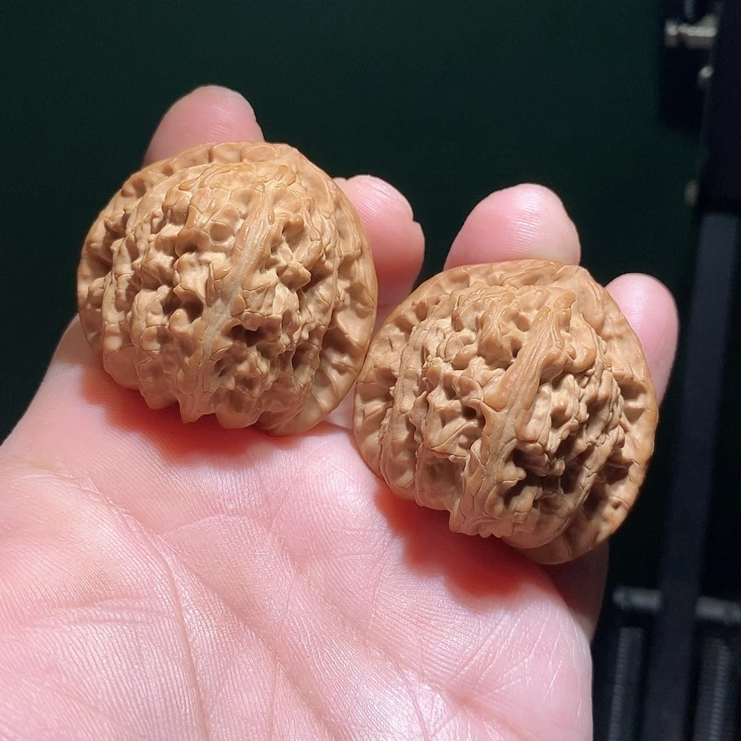 把件文玩核桃41三角白全品