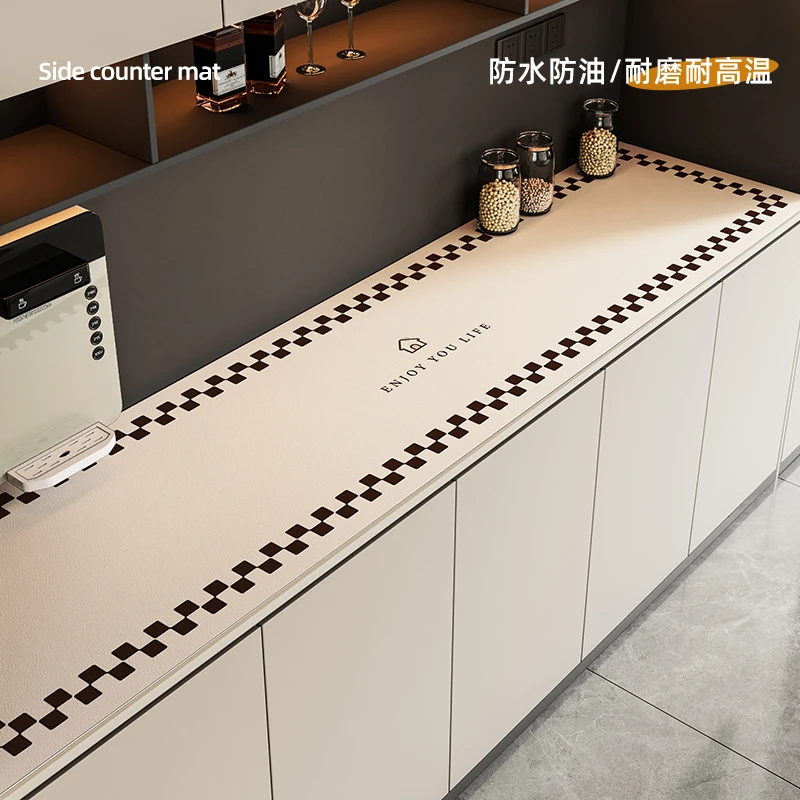 桌布桌垫垫子奶油风餐边柜电视柜鞋柜保护垫防水皮革桌布台保护垫