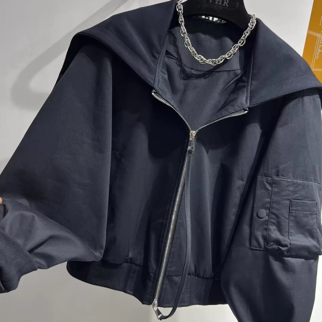 秋冬新款休闲韩系拉链连帽棉服短款夹克外套上衣674