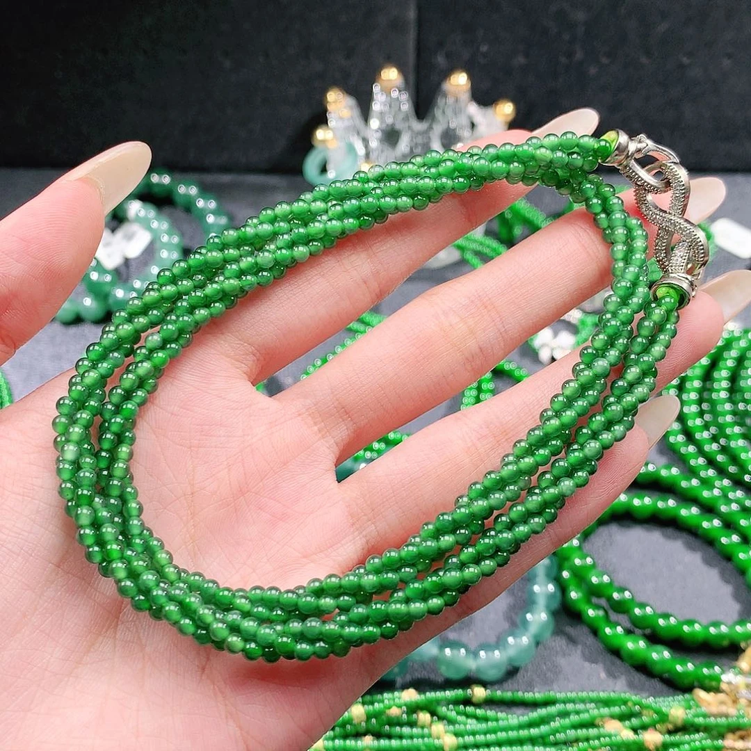 翡翠未镶嵌手链项链