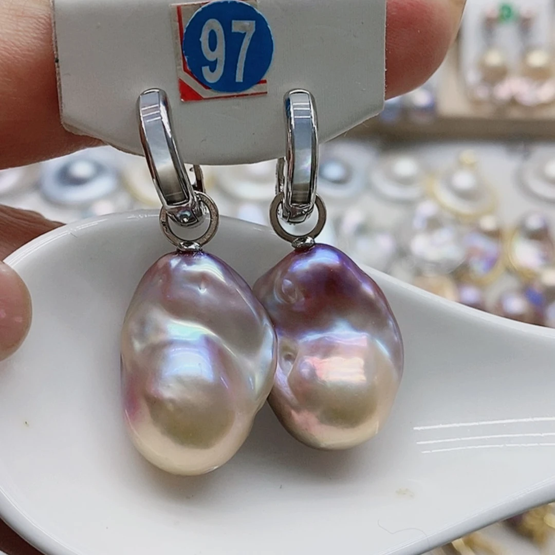 【闪购商品】淡水珍珠耳饰银S925镶嵌