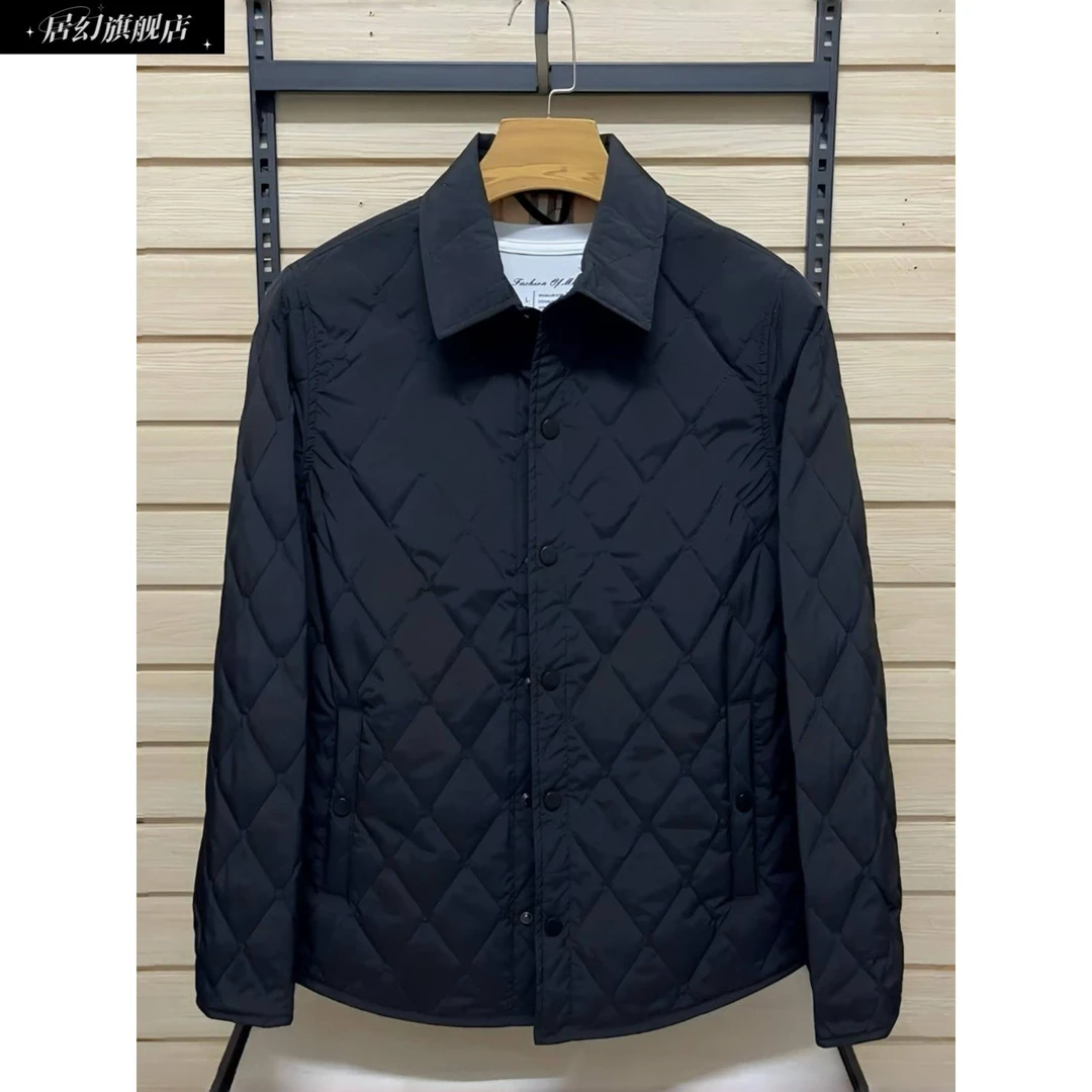 居幻2025年秋季新款保暖舒适简约净版高百搭男士商务休闲上衣棉服