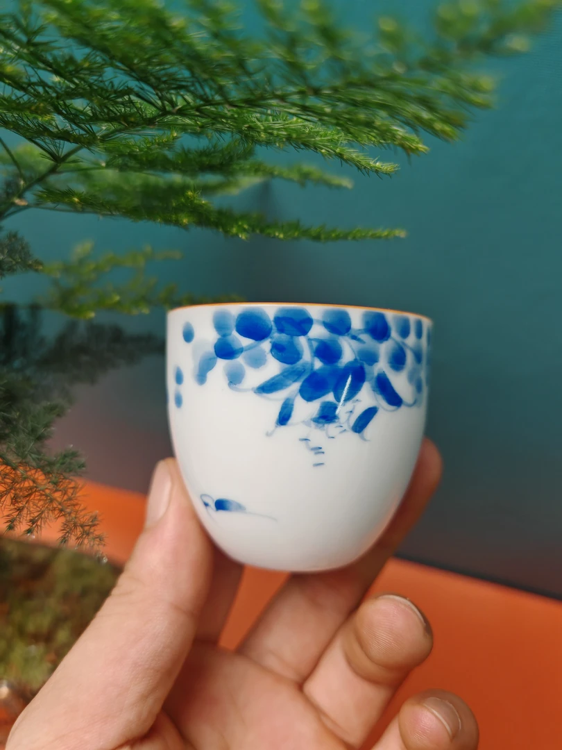 景德镇青花手工手绘客杯主人杯，福利放漏，顺丰包邮