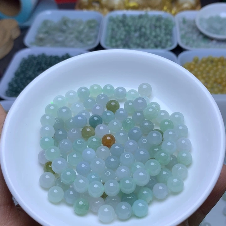 散珠翡翠卡6.8冰珠子20个