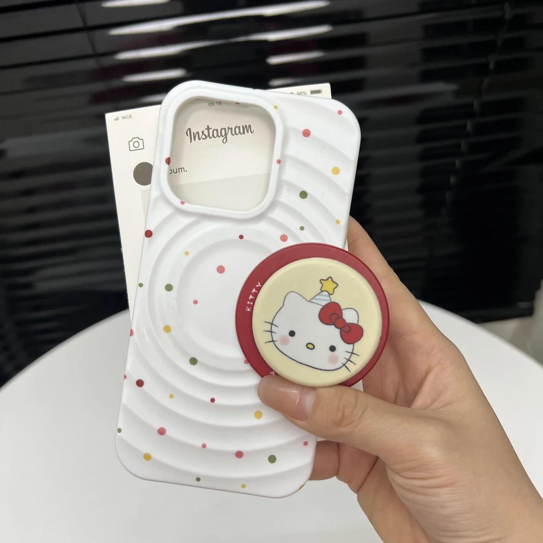 新款ins风波漾手机壳二合一菲林壳泼墨磁吸支架适用iPhone16/15