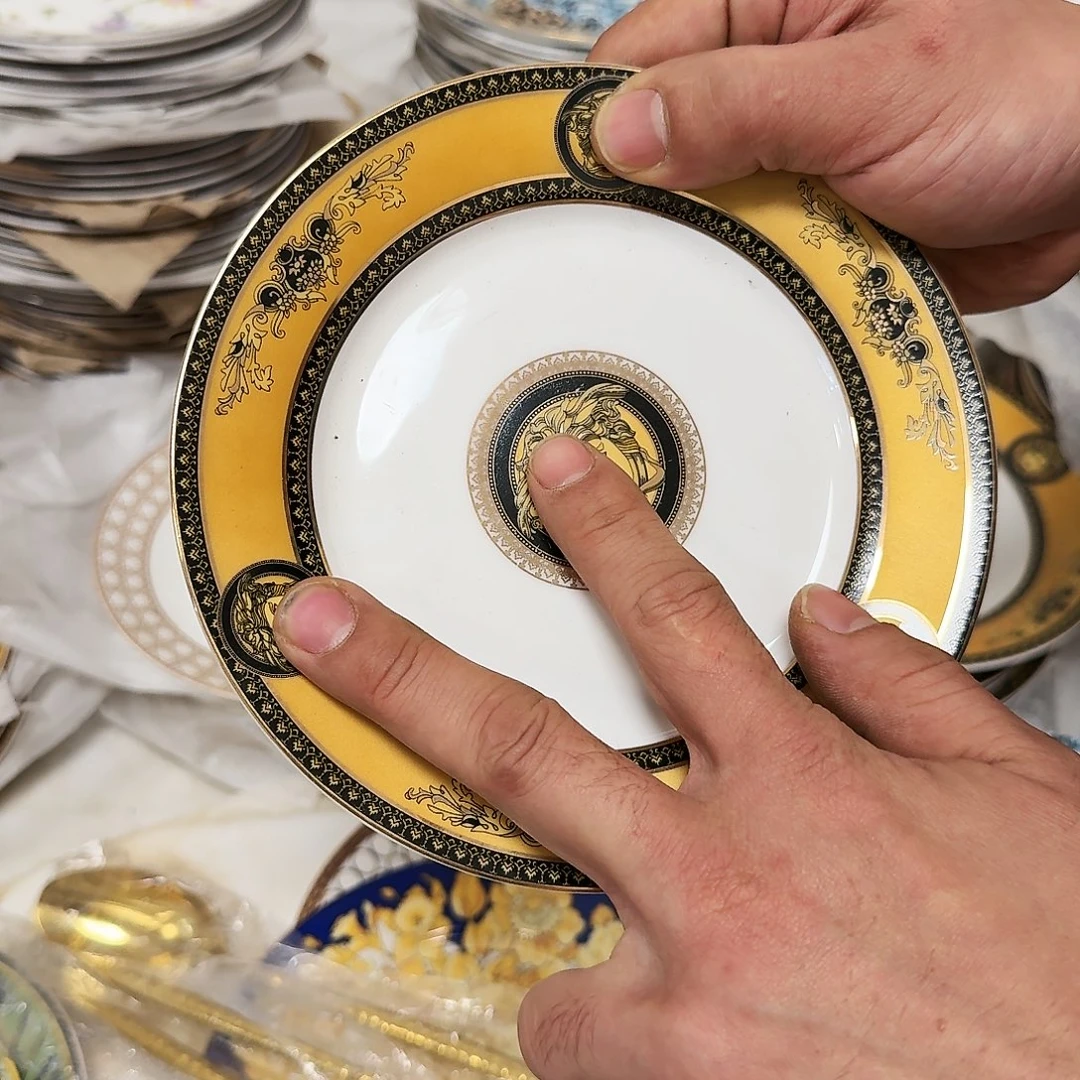 F***店搪瓷陶瓷餐具骨瓷高温工厂清