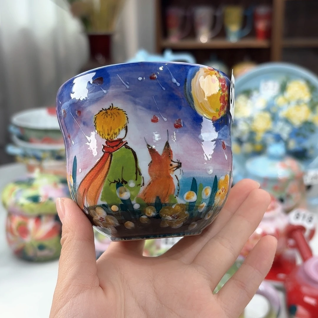 景德镇手绘高温釉下彩陶瓷茶具