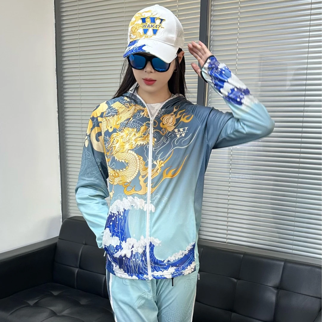 【龙澜】沃克森琦2024夏季新款防晒钓鱼服连帽速干透气垂钓服矶钓
