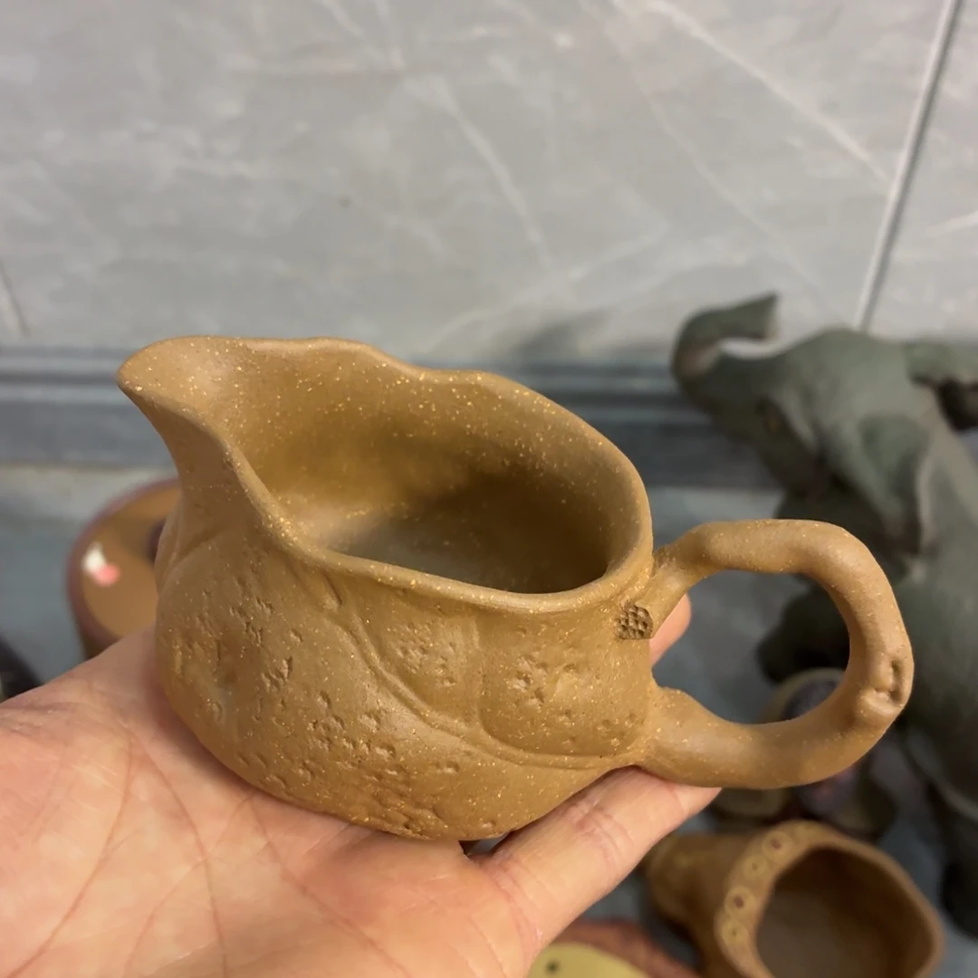 茶杯紫砂放漏放漏放大漏了