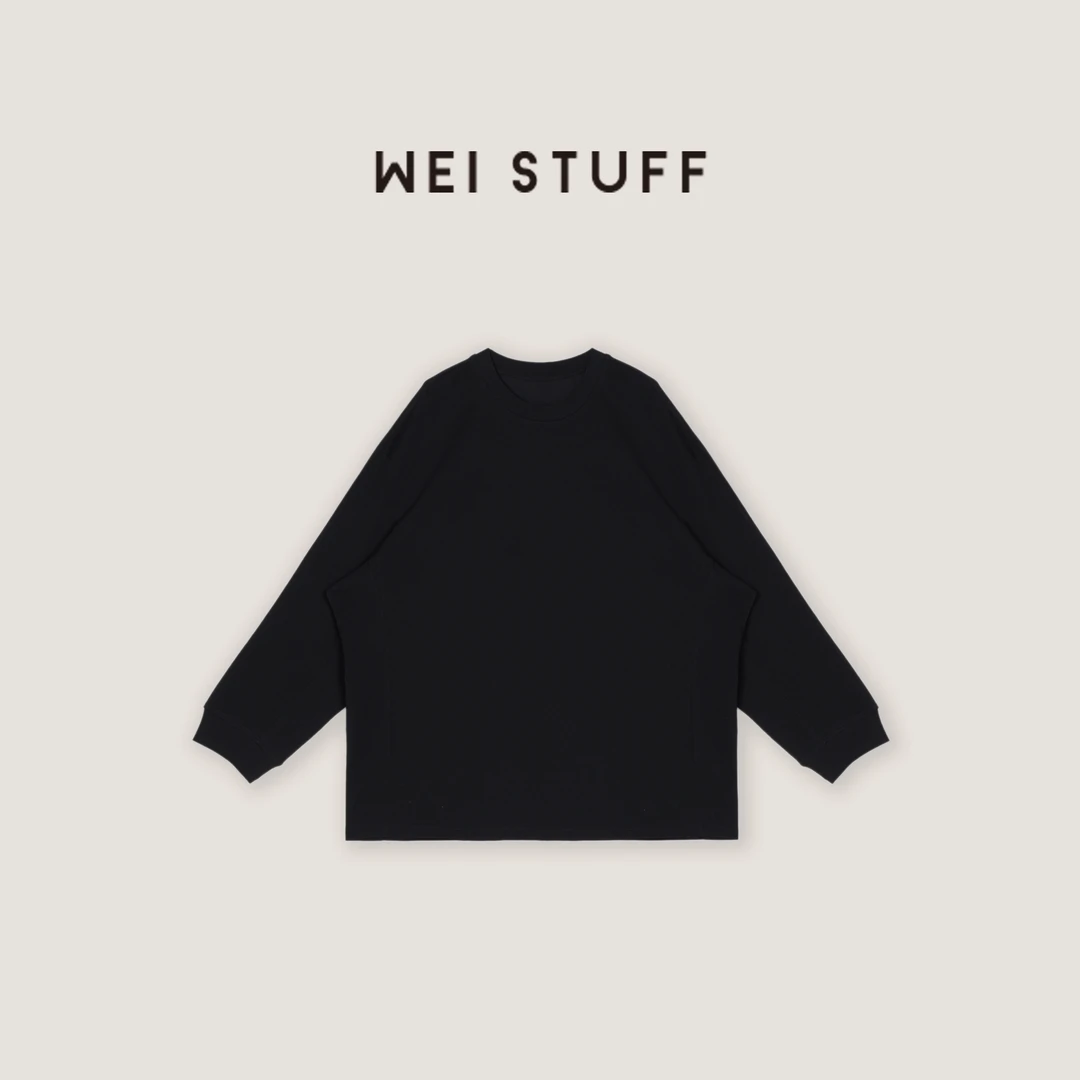 WEI STUFF  “随性简约” 圆领宽松休闲两色长袖空调防晒T恤 9207 S