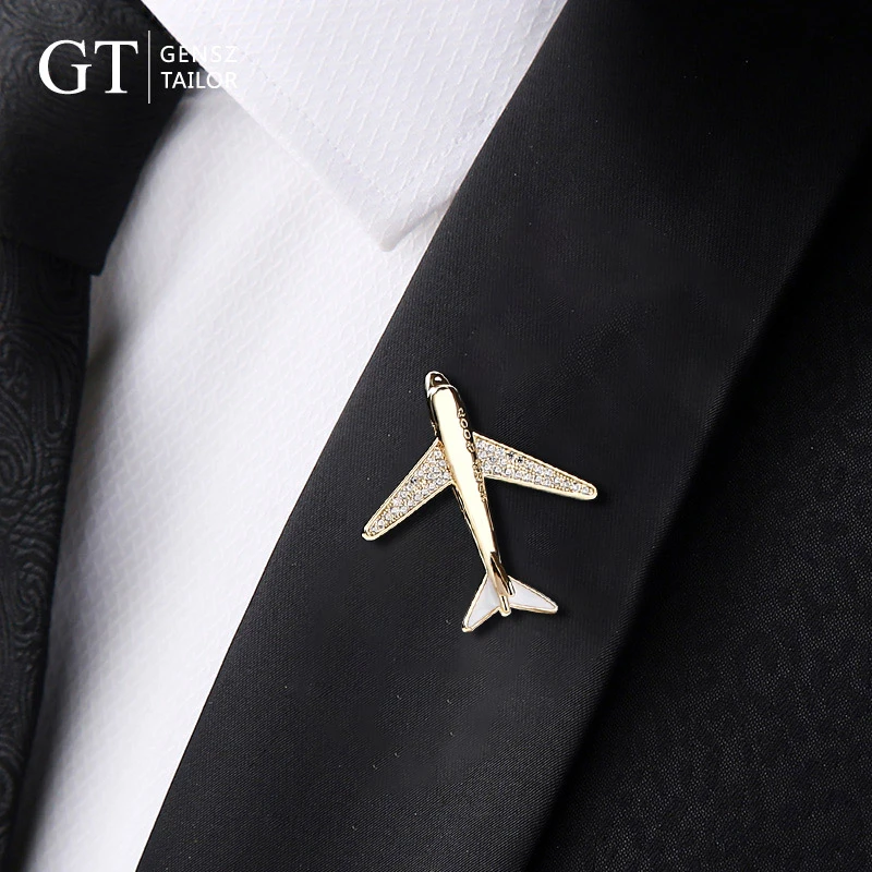 复古胸针飞机男ins潮个性合金轻奢高档百搭西装配饰时尚胸花别针