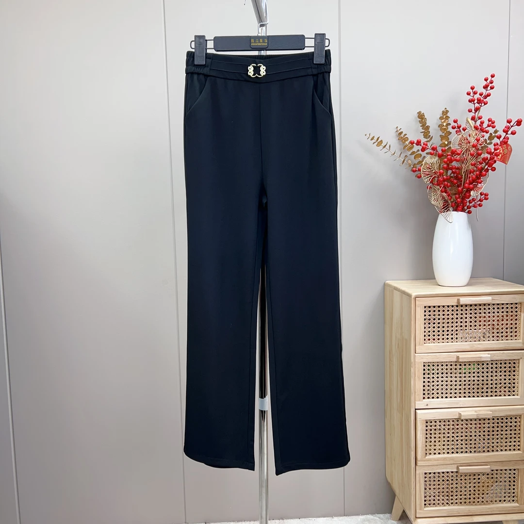 95CM【九分裤】’冰凉感 ‘25夏季新款高档女士休闲气质直筒裤九分