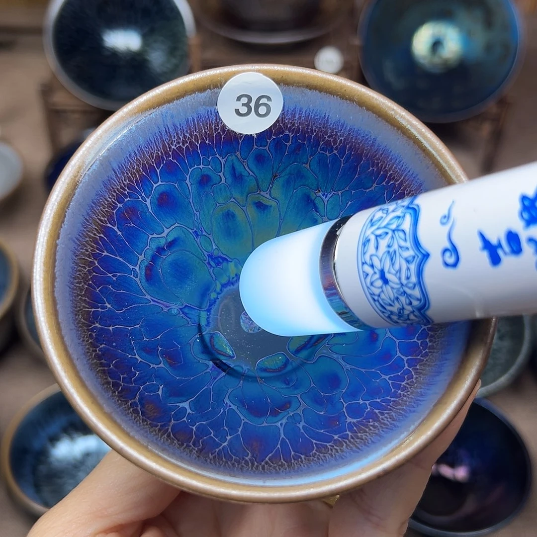 茶盏建盏主人杯七彩花