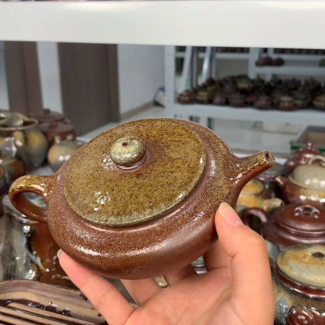 茶壶紫砂纯自然柴烧