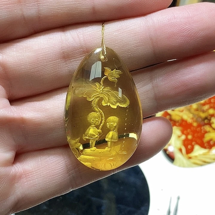 琥珀颈饰未镶嵌用****1