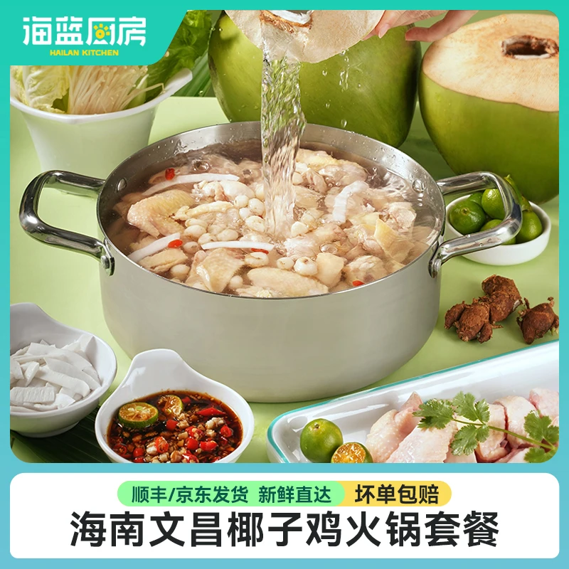 海蓝厨房正宗海南椰子鸡套餐文昌母鸡方便火锅