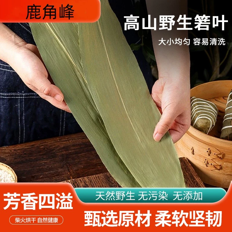 自然生长干粽叶粽子叶大宽叶家用端午节包粽子专用竹叶