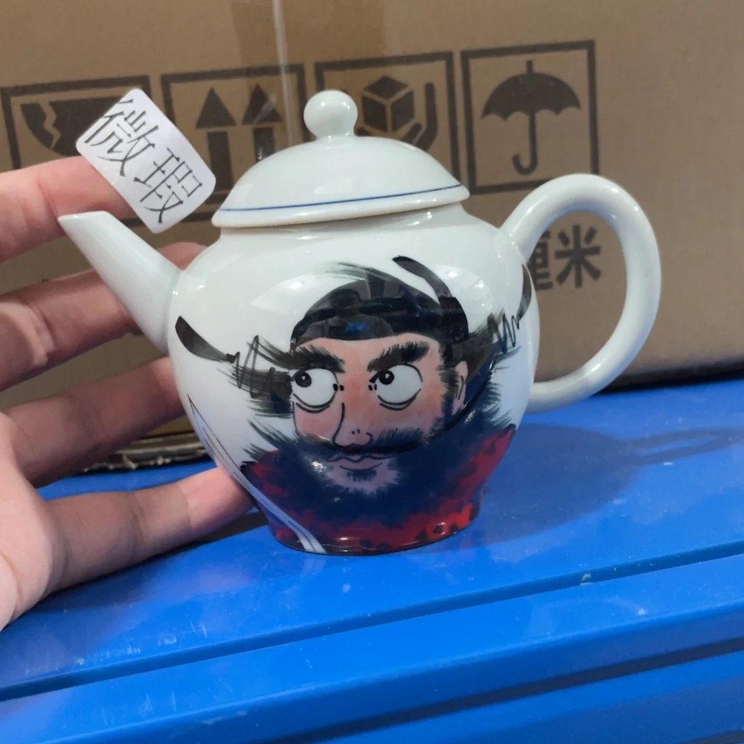 釉下手绘茶具微瑕