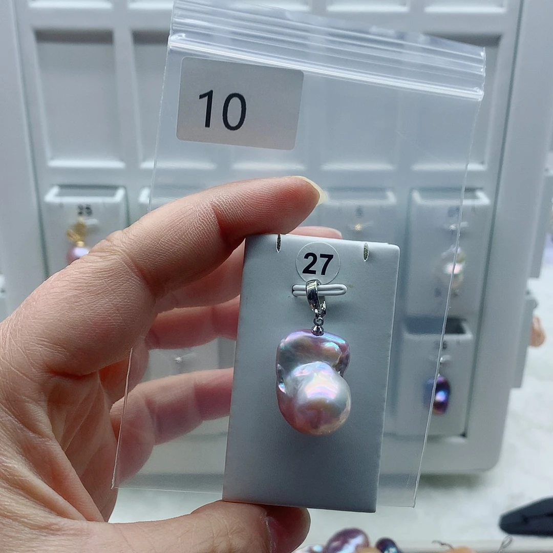 合金淡水珍珠吊坠(不含链)