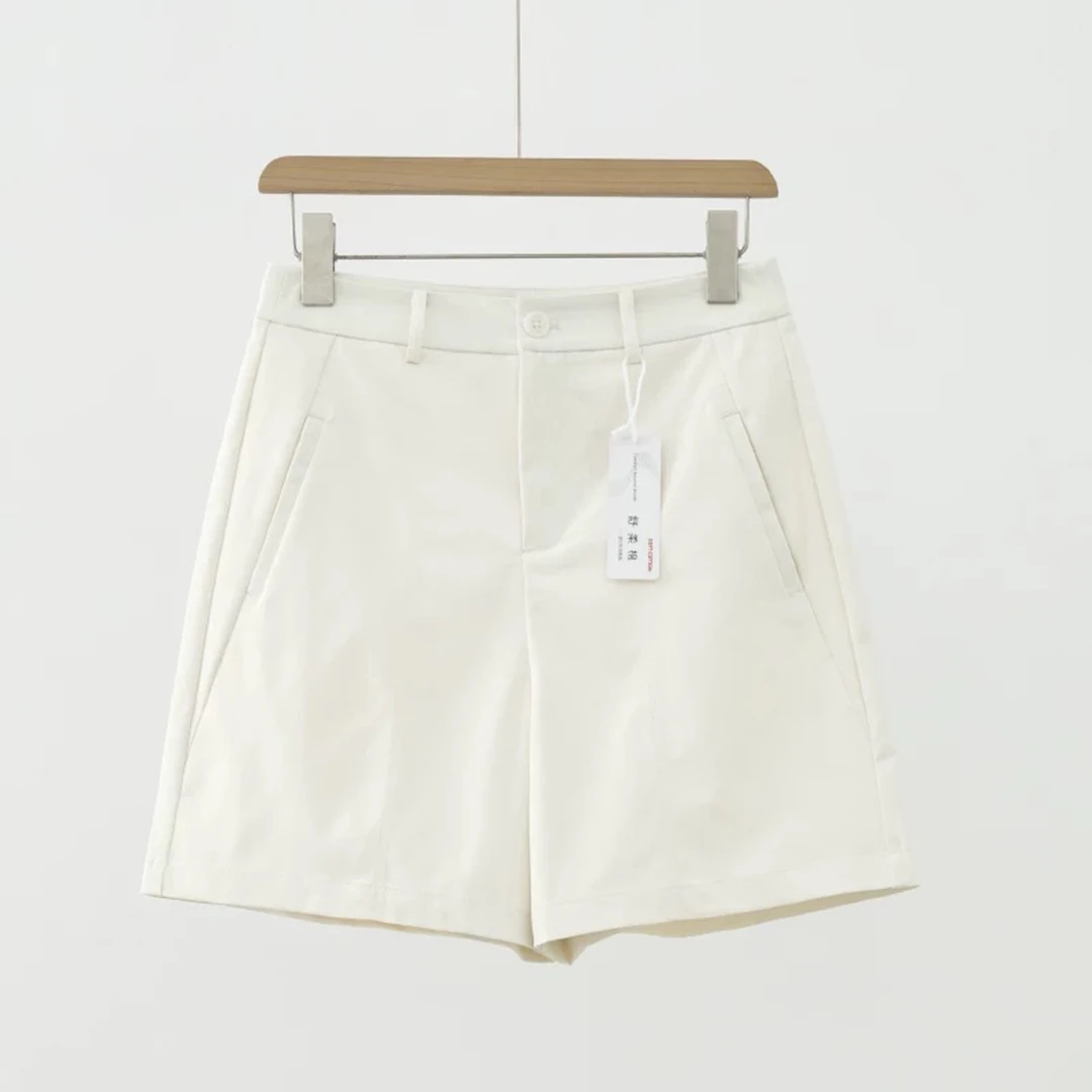 舒柔易搭理侧口袋百搭显瘦休闲高腰夏季短裤薄款宽松15333