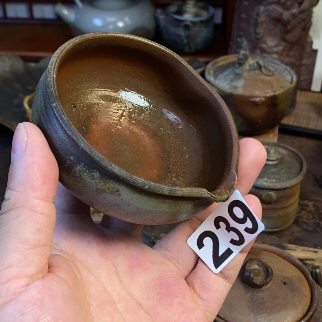 备前烧柴烧茶具宫崎乐阳微瑕
