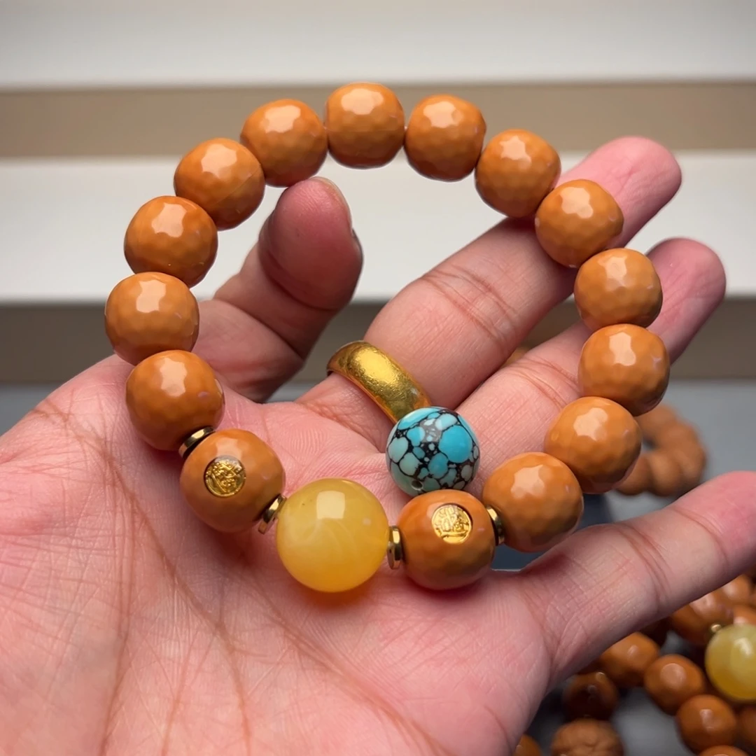 冯***机猴头核桃手串钻面