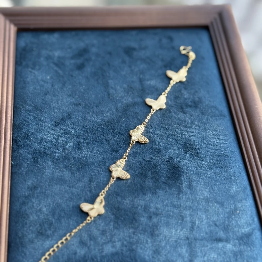 铜合金手链 蝴蝶【金运来财】