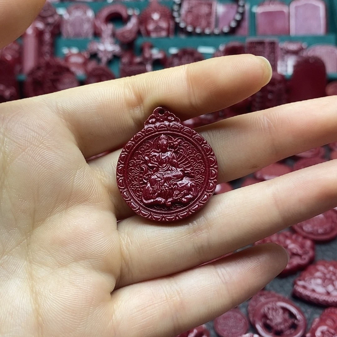 天然辰砂朱砂吊坠