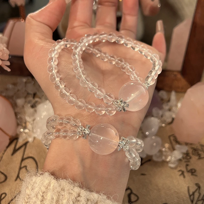 【大小姐】白水晶+粉水晶多样性发颜色天然水晶Z37