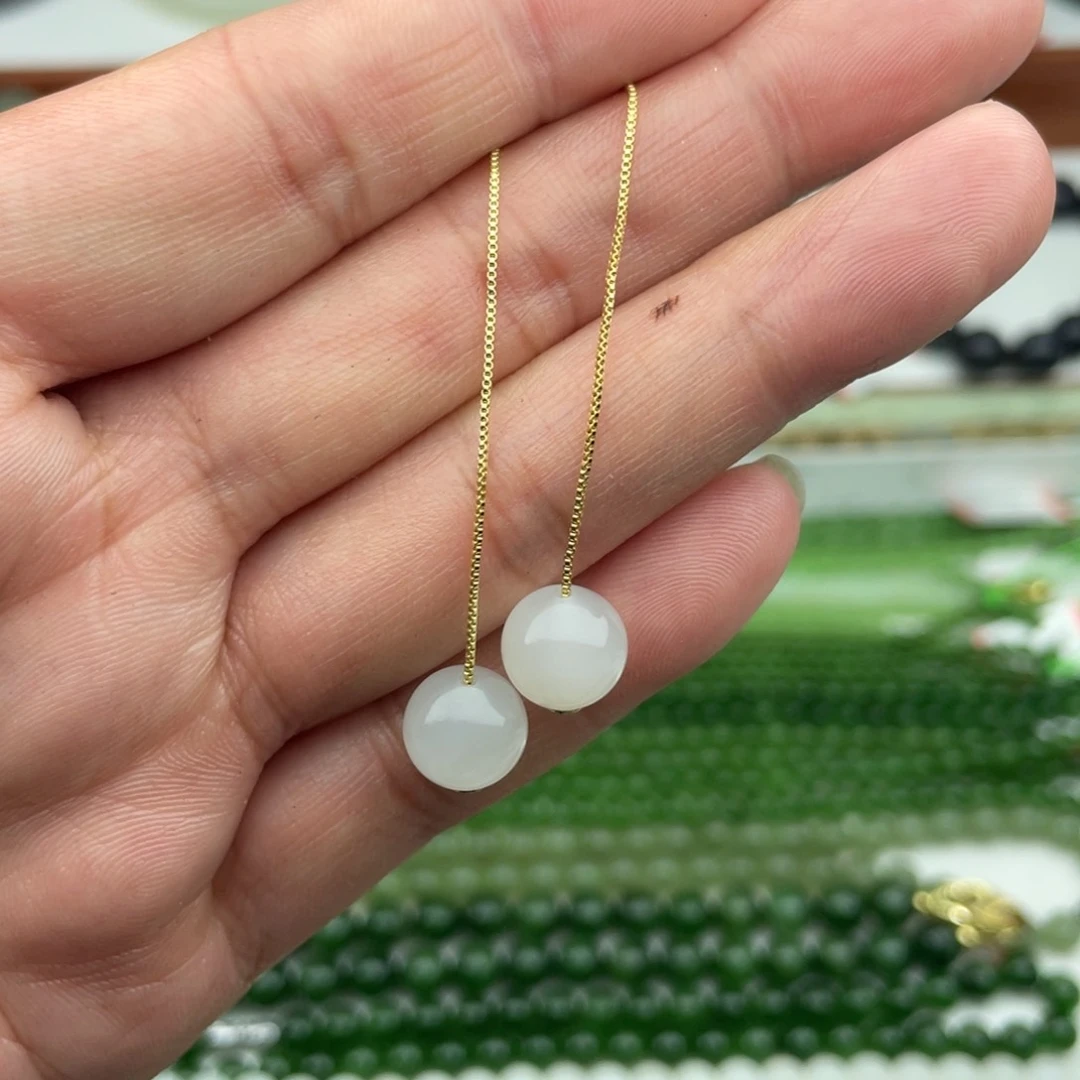 和田玉耳饰未镶嵌