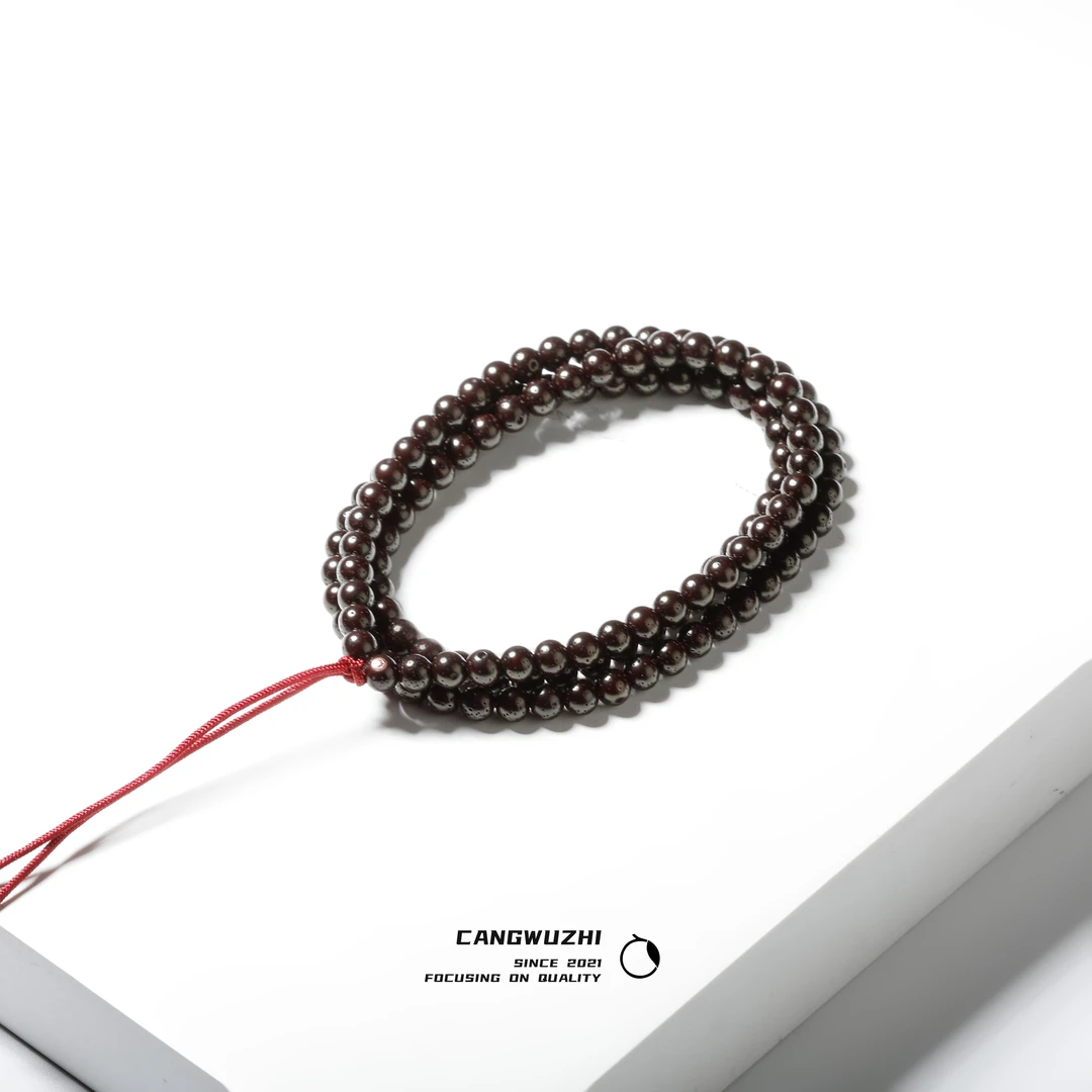 【藏物志】基础款菩悦东方朱砂供星月108 圆珠 星月菩提手串