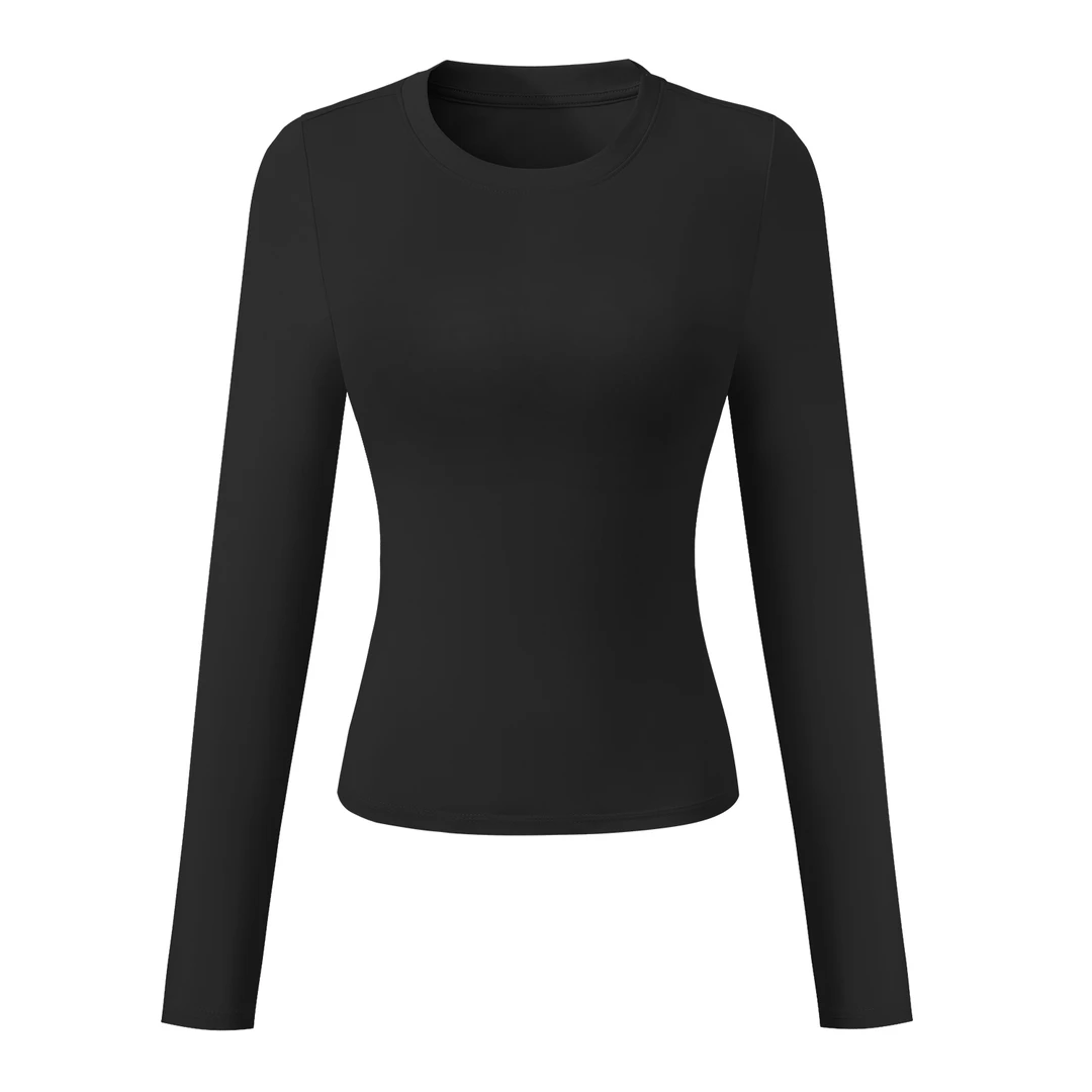 「魔方T」桑蚕丝滋养T长袖打底收腰正肩抗皱免烫嫩肤女款时尚百搭