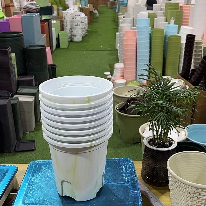 四季盆白色口18高18无拖8只