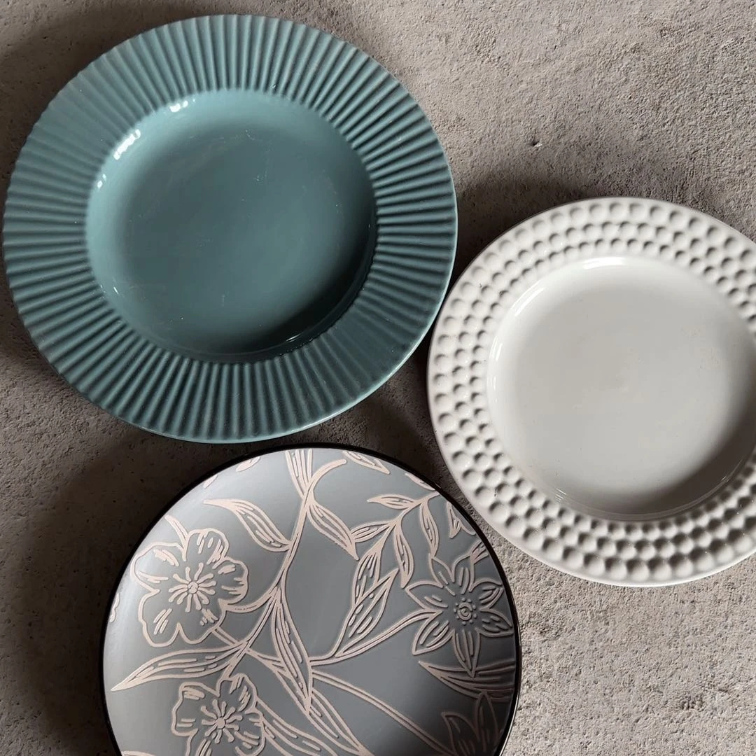 霏***直播特惠八寸浅盘三支装微瑕