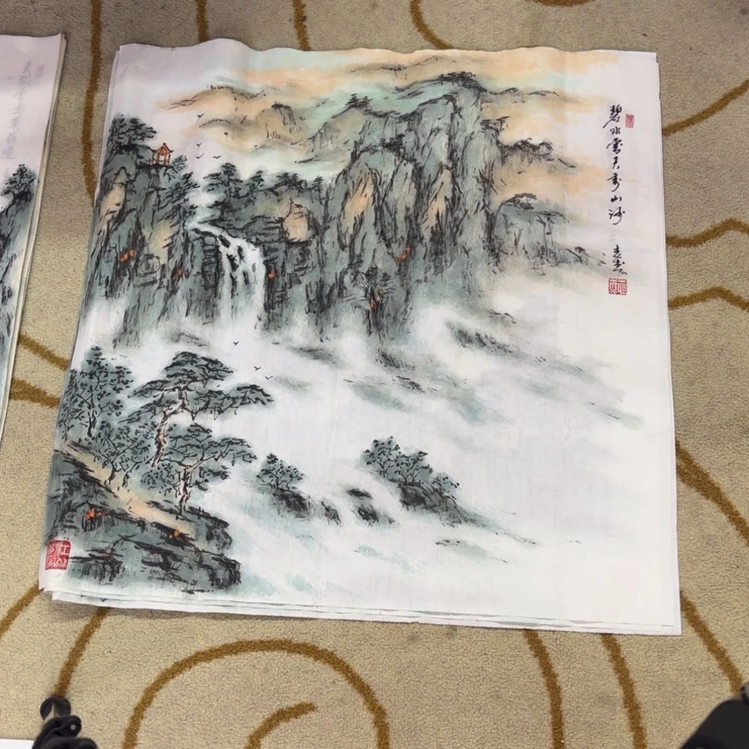 国画杨志杰斗方童