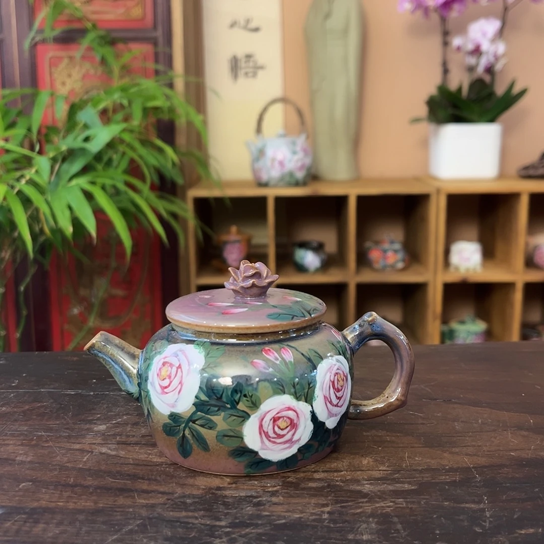景德镇柴烧手工手绘茶具
