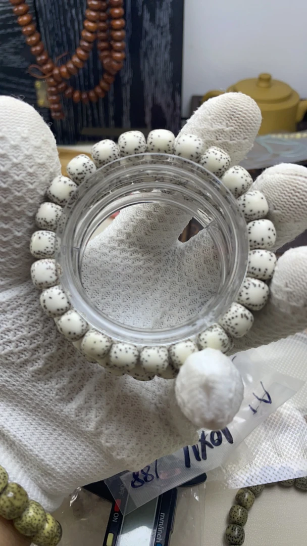 非金属木质手链 大留白顺白高密男女情侣款佛珠